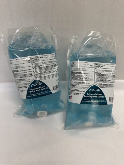 (2) Clario Advanced Alcohol Foaming Hand Santizers (2 Quarts)