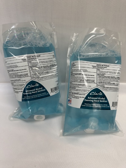 (2) Clario Advanced Alcohol Foaming Hand Santizers (2 Quarts)