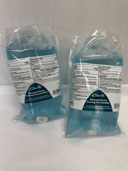 (2) Clario Advanced Alcohol Foaming Hand Santizers (2 Quarts)
