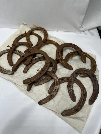 (12) Vintage Horseshoes