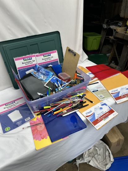 Tote Full Of Office Supplies/Sharpies, Highlighters, Envelopes, ETC