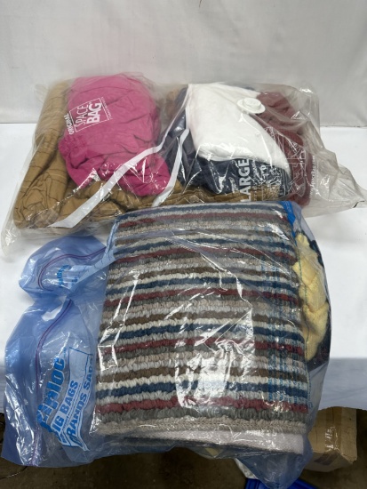 2 Mystery Bags Full of Linens, Blankets, ETC