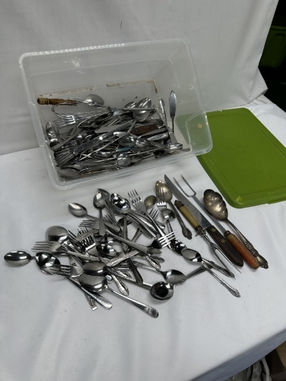 Small Tote Full of Flatware