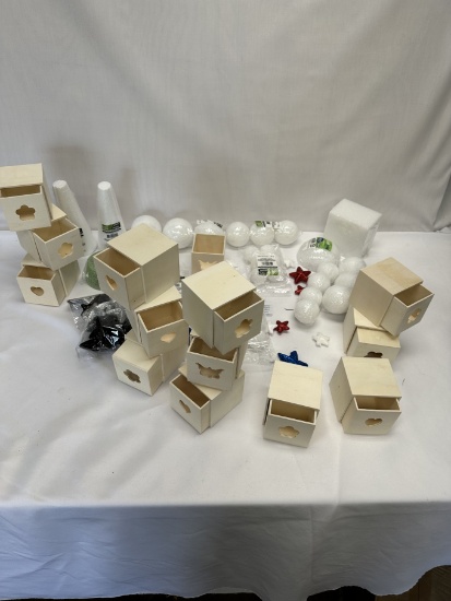 Box Lot/Hobby Items, Boxes with Drawers, ETC