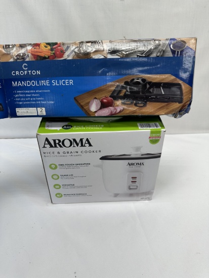 Crofton Mandoline Slicer and Aroma Rice & Grain Cooker