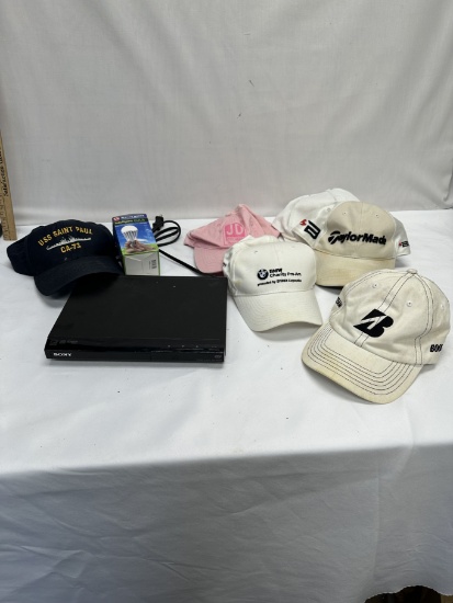 Box Lot/SONY DVD Players, Hats, ETC