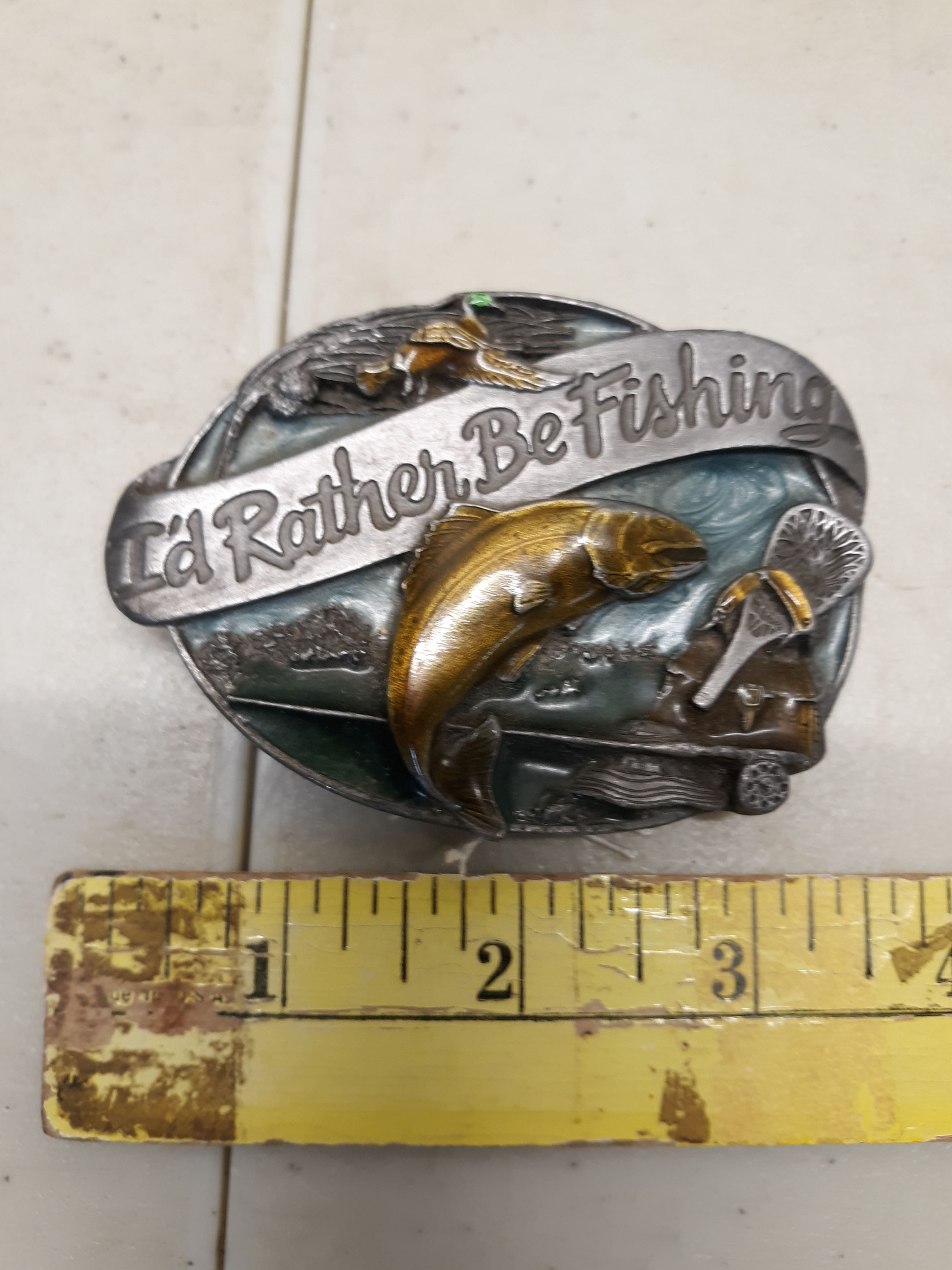 Belt Buckle, I'd Rather Be Fishing