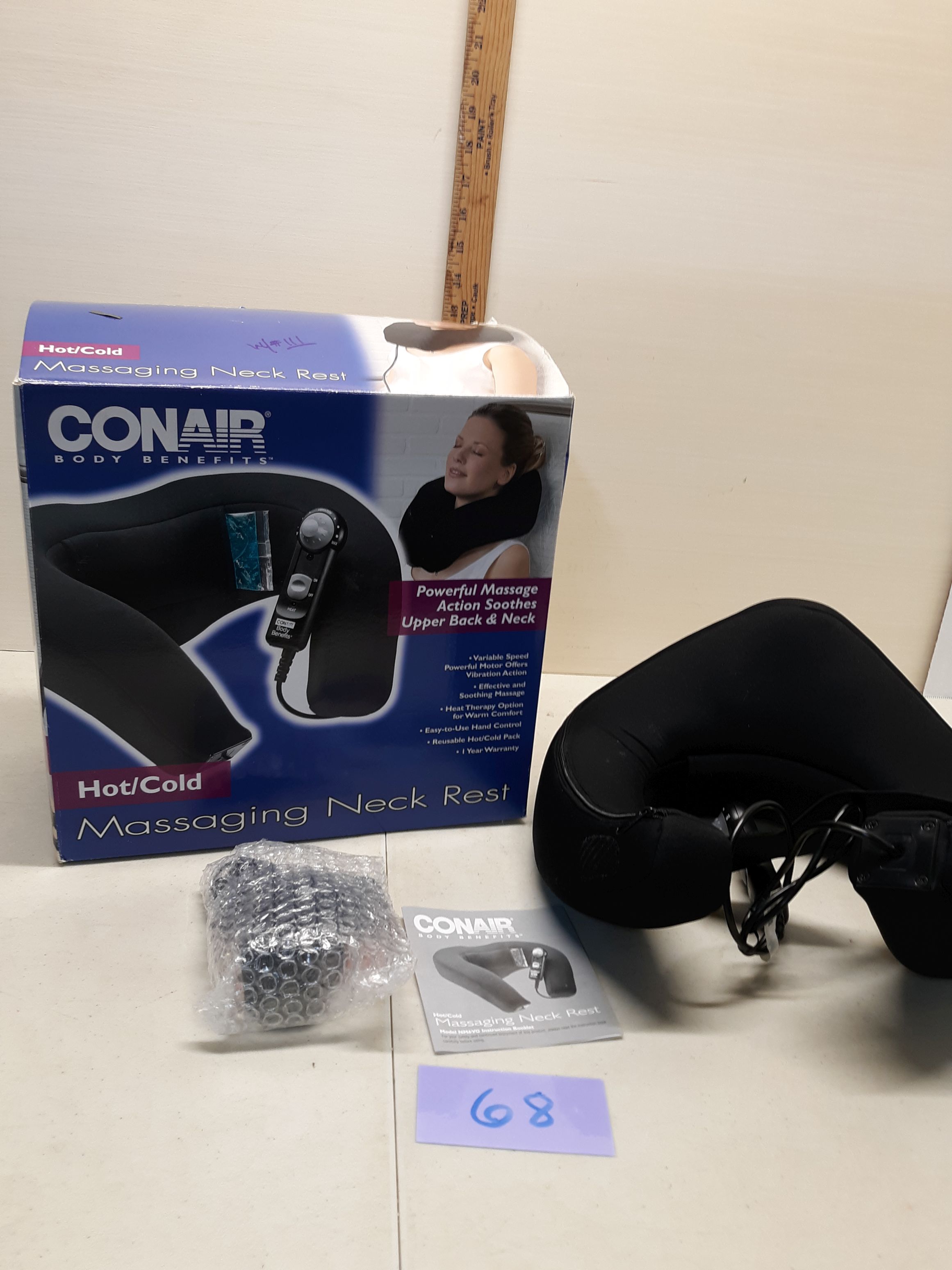 CONAIR BODY BENEFITS HEATED MASSAGING NECK REST  WORKS GOOD