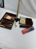 Box Lot/Vintage Backgammon and Domino's