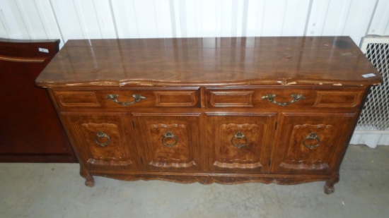 buffet, all wood with various doors and drawers for storage...5ft long