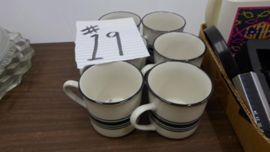 mugs, lot of 6 matching mugs by mainstays