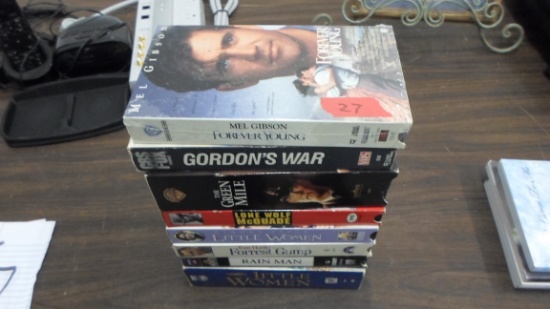 vhs moives, lot of various drama and action films