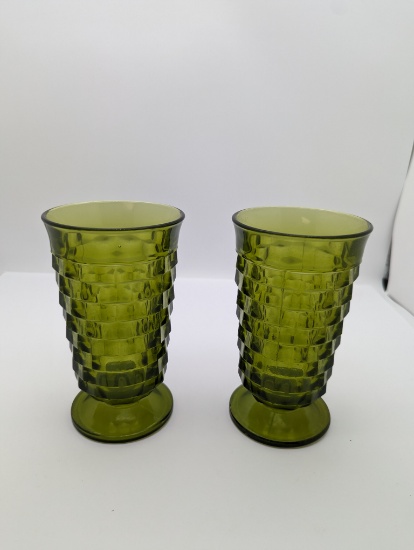 Green Glass lot of 2