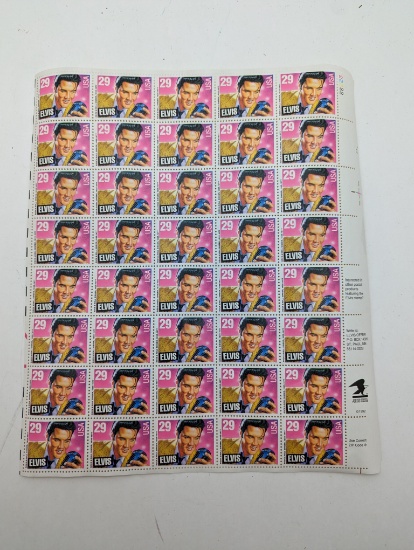 Full Sheet of (40) .29 cent Collector Elvis Stamps