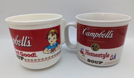 Lot of 2 Campbell's Soup Mugs-1 ceramic 1989