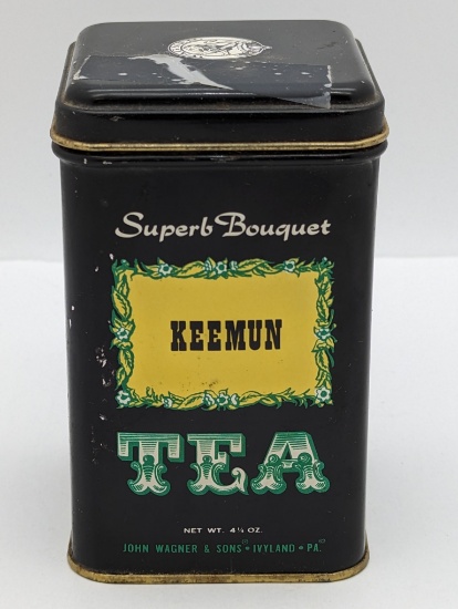 Old Keemun Tea Tin can