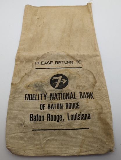 Vintage Bank Bag-Fidelity National Bank, Baton Rouge, LA
