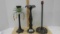cast iron items, rose paper towel holder, palm tree and floral candle holder