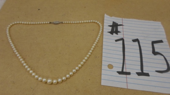 14k and pearl necklace, saltwater pearls