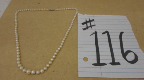 14k and pearl necklace, saltwater pearls