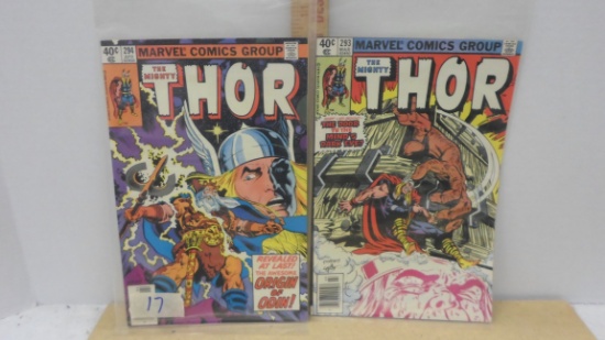 thor comics, two 40 cent covers
