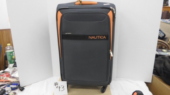 nautica suitcase, nice shape rolling bag