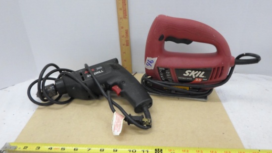 power tools, made by skil drill and saw