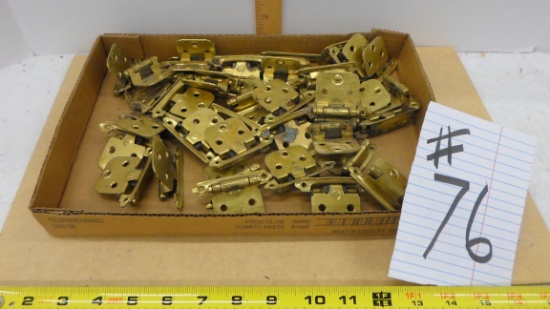 hindges, large box lot full brass colored