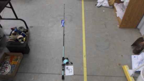 fishing pole, new rod and reel by shakespeare