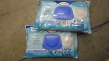 bathing wipes, two new packs tena brand large size 48count