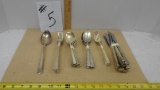 silverware, early set of silver plated dinnerware large matched set