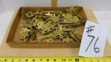 hindges, large box lot full brass colored