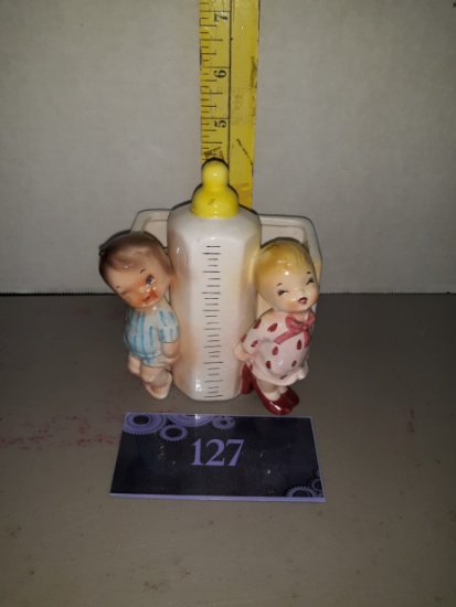 Ceramic Planter with babies and bottle, numbered
