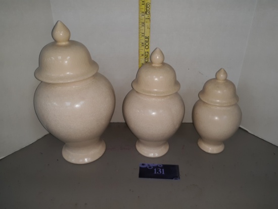 Ceramic Ginger Jar Set, Qty:3