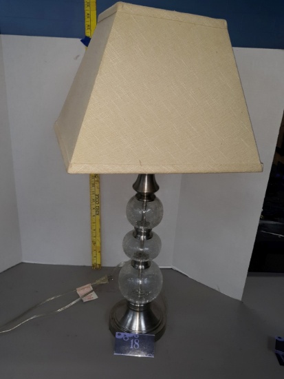 Decorative Lamp, clear and silver