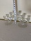 (2) Vintage Glass Candle Holders with Etching