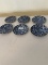(6) Blue Patterned Plates