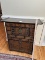 Early 20th Century Asian Style Cabinet with Printed Rice Paper Lining and Key