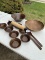 Box Lot/Real Walnut Wood Bowls, Vermillion Walnut, Rolling Pin, ETC