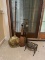 Box Lot/Vintage Items, Bed Warmer, Fireplace Tools, ETC