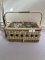 Handled Sewing Basket with Misc Sewing Material
