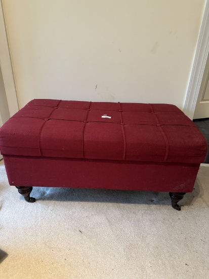 Large Storage Bench On Metal Casters (Local Pick Up Only)