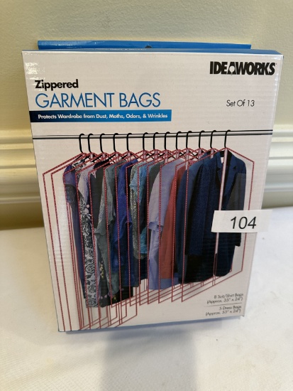 IDEAWORKS Zippered Garment Bags/13 Count