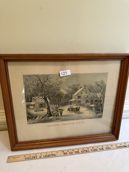 Framed Art Piece/American Homestead Winter