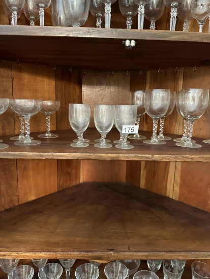 Middle Shelf Lot/Box Lot/Stemware Glasses (Crystal???)