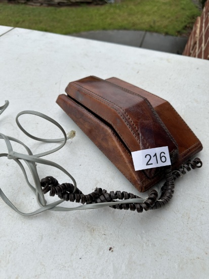 Vintage Leather Skin Telephone
