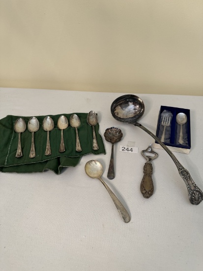 Box Lot/Silver, Silver Plated Flatware, ETC (Italy, England, ETC)