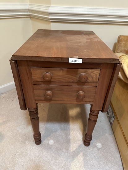 Vintage Drop Leaf End Table (Cherry Wood?)(Local Pick Up Only)