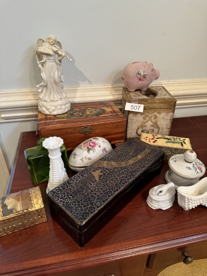 Box Lot/Décor Jewelry Lidded Jars, Piggy Bank, Décor, Décor Boxes (Japan, ETC)
