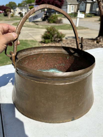 Large Copper Handled Bucket (Heavy)